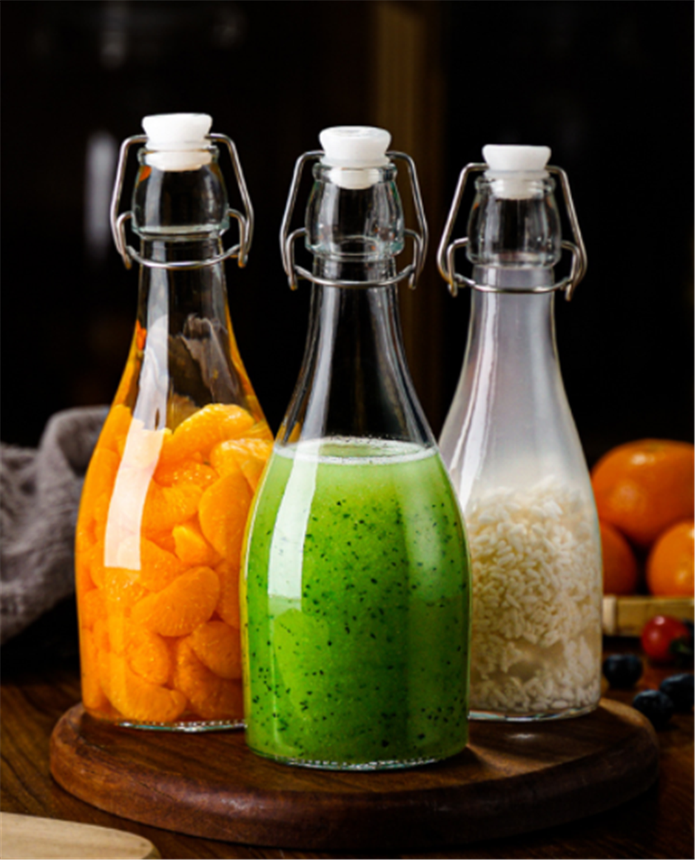 Amazon | LIULAN 機械瓶 保存瓶 機械栓 ウォーターボトル スウィング